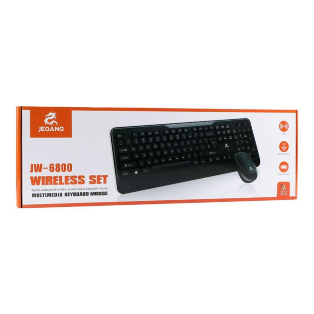 Беспроводная Клавиатура и Мышь JEQANG JW-6800 Цвет Черный - изображение 2