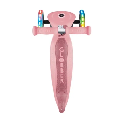 Самокат Globber Primo Foldable Lights колеса с подсветкой до 50 кг 3+ Пастельно-розовый (432-211-3) - изображение 11
