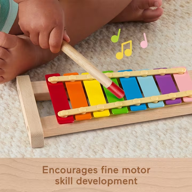 Drewniana zabawka Fisher-Price cymbałki (0194735238484) - obraz 4