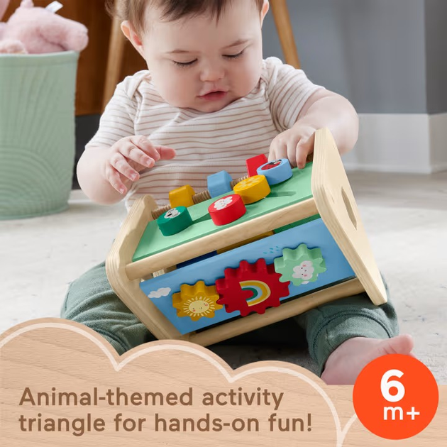 Дерев'яна іграшка Fisher-Price трикутник розвиваючий (0194735246069) - зображення 5