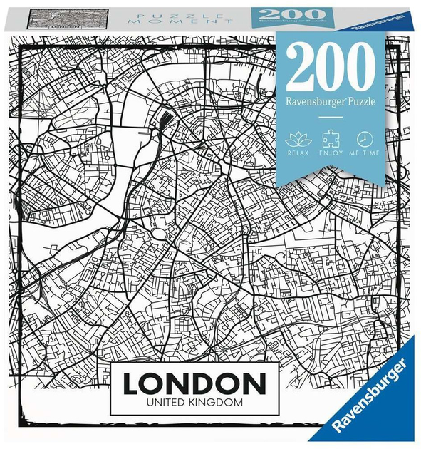 Puzzle Ravensburger Moment Mapa London 200 elementów (4005556129638) - obraz 1