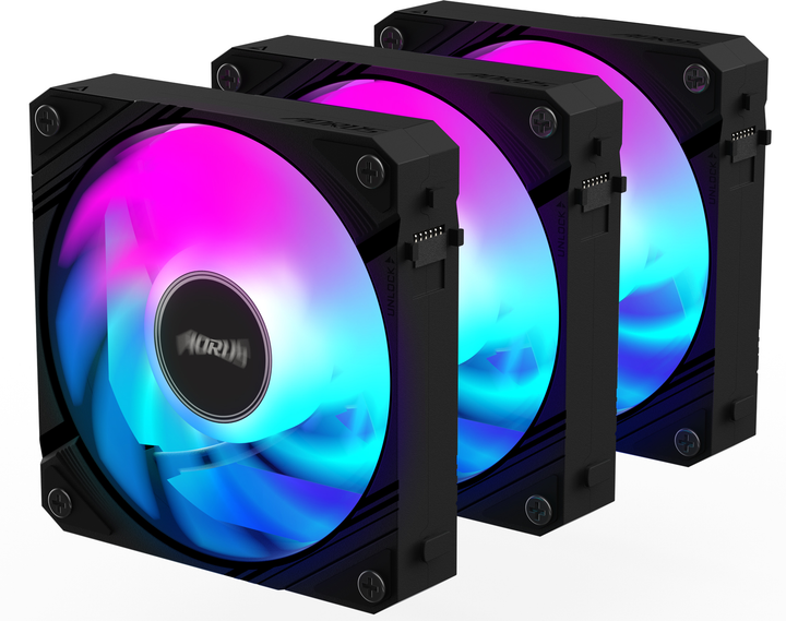 Набор вентиляторов Gigabyte Aorus EZ Chain Fan 120 Black (GP-ECFAN1203) - изображение 4