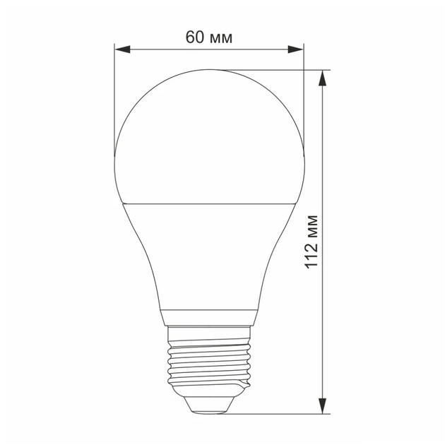 LED лампа VIDEX A60e 10W E27 4100K 220V - зображення 2