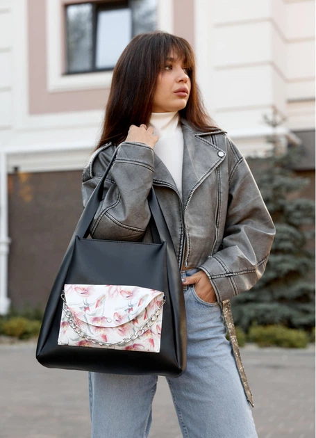 Сумка жіноча Sambag HOBO BLISS Чорна 34 х 31 х 12 см (53453713) - Фото 2 Сумка жіноча Sambag HOBO BLISS Чорна 34 х 31 х 12 см (53453713) - зображення 2