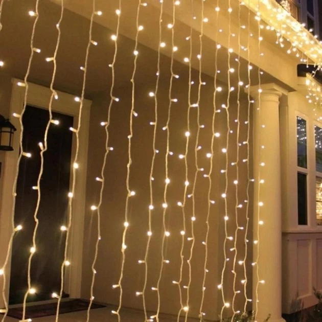 Гирлянда Штора Led 120 тёплый белый 1-66 - Фото 1 Гирлянда Штора Led 120 тёплый белый 1-66 - изображение 1
