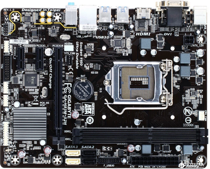 Материнская плата Gigabyte GA-H81M-S2H (s1150, Intel H81, PCI-Ex16