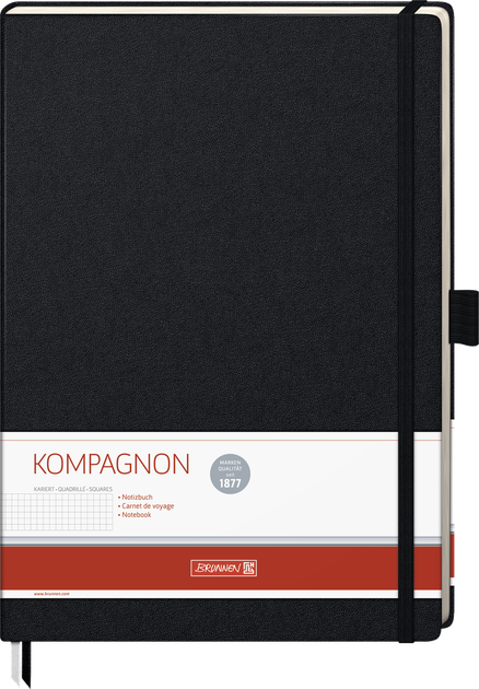 Блокнот А4 Kompagnon черный в клетку 96 листов 21,0 х 29,4 см Brunnen 105528805 - Фото 3 Блокнот А4 Kompagnon черный в клетку 96 листов 21,0 х 29,4 см Brunnen 105528805 - изображение 3