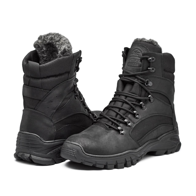 Тактические берцы Tactical Shoes зима легкие удобные теплые 38 р 24,5 см черные натуральная кожа Украина - изображение 1