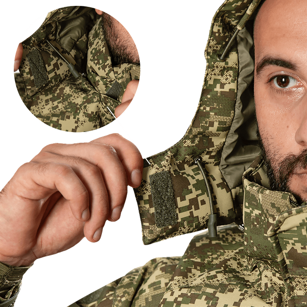 Зимний тактический комплект pro version Defender 7 lvl куртка и штаны Хищник 3XL водонепроницаемый зимний костюм для военнослужащих камуфляж (IS-OP_22-G) - Фото 7 Зимний тактический комплект pro version Defender 7 lvl куртка и штаны Хищник 3XL водонепроницаемый зимний костюм для военнослужащих камуфляж (IS-OP_22-G) - изображение 7