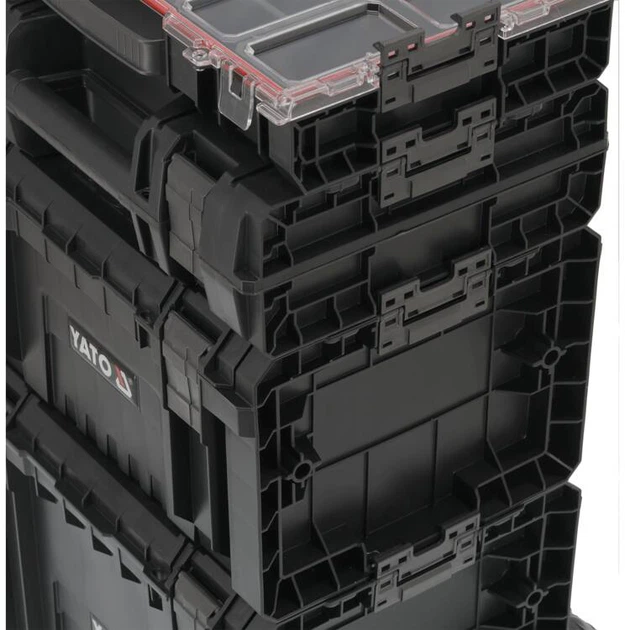 Skrzynie składane na narzędzia YATO 4 szt. 770x450x380 mm na kółkach do modułu 35B23B41G28W S12 (YT-09174) - obraz 2