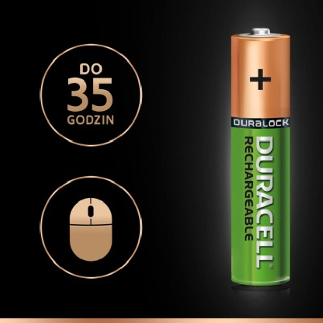 Akumulator Duracell Recharge AAA/LR3 750 mAh 4 szt. (5005004)(5000394045019) - obraz 3