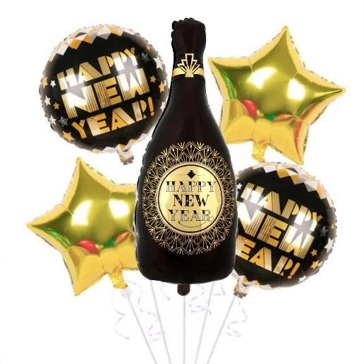 Фонтан Из Шаров Новогодний Happy New Year Золото | Рождество - Фото 1 Фонтан Из Шаров Новогодний Happy New Year Золото | Рождество - изображение 1