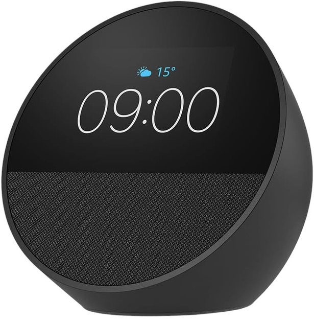 Портативна колонка Amazon Echo Spot Black (B0C2S2J7JP) - зображення 1