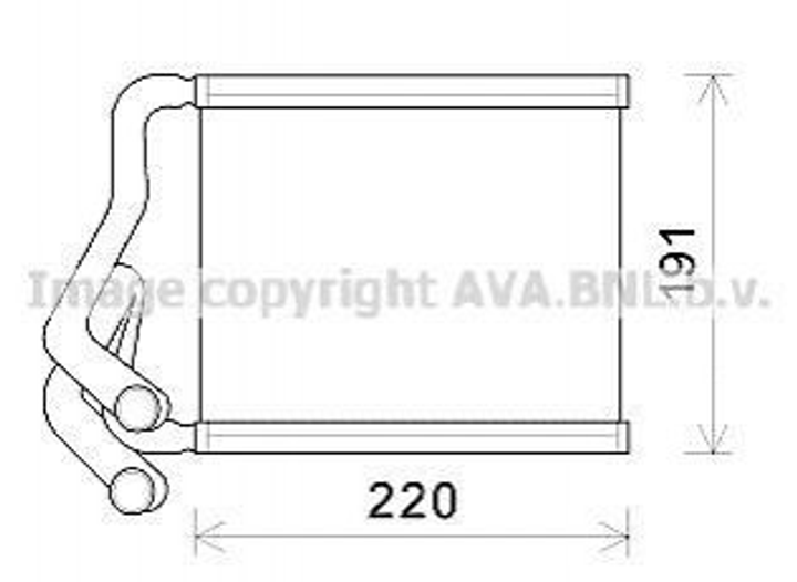 Радіатор пічки AVA COOLING HY6380 Hyundai Elantra 971383X000 - зображення 1