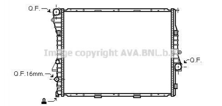 Радиатор охлаждения двигателя AVA COOLING BWA2275 BMW X5 1439103, 17101439103, 17107544668 - изображение 1