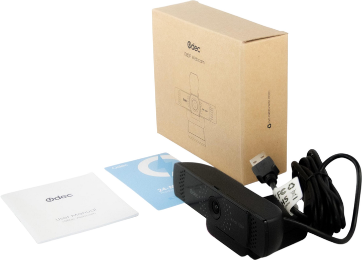 Kamera internetowa Odec Stream Series Dual-Mic Full HD z 1/3" CMOS Sensor Black (OD-WB01) - obraz 3