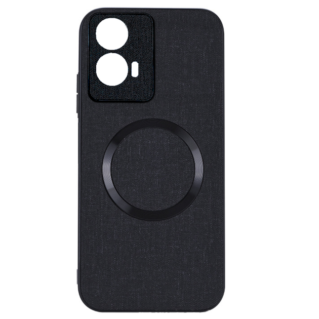 Чохол накладка New Textile Magnetic Ring для Motorola Moto G24 black - Фото 1 Чохол накладка New Textile Magnetic Ring для Motorola Moto G24 black - зображення 1