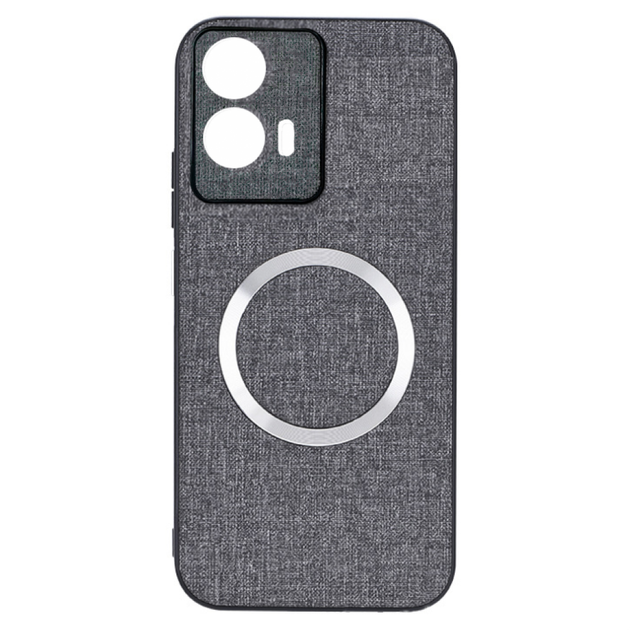 Чохол накладка New Textile Magnetic Ring для Motorola Moto G24 gray - Фото 1 Чохол накладка New Textile Magnetic Ring для Motorola Moto G24 gray - зображення 1