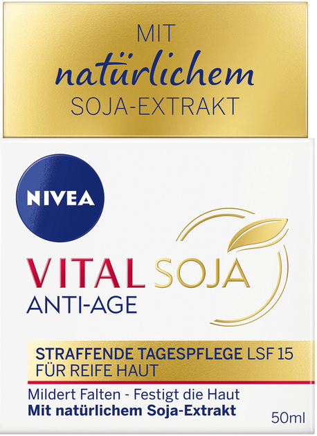Крем для обличчя з фільтром SPF Nivea Vital Soja зміцнюючий денний 50 мл (4006000043326) - зображення 4
