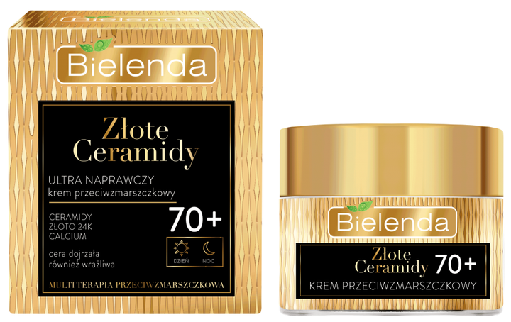 Krem do twarzy Bielenda Złote Ceramidy Ultra naprawczy 70+ 50 ml (5902169046934) - obraz 1