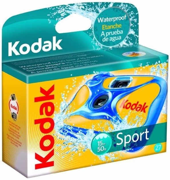 Aparat jednorazowy Kodak Water Sport 27 zdjęć Blue (0041778004708) - obraz 1