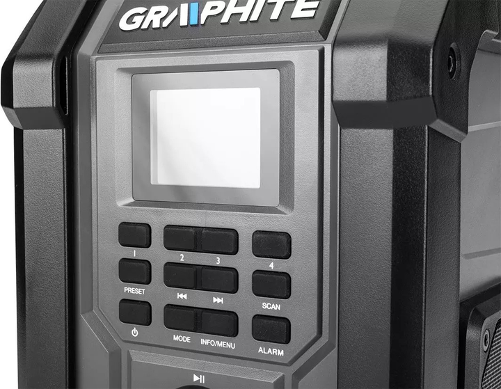 Radio akumulatorowo-sieciowe Graphite Energy+ 18 V bez akumulatora 58GE128 (5902062087959) - obraz 3