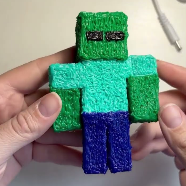 3D-ручка, набор с эко пластиком PLA, трафаретами и LCD экраном 3D PEN-3 Фиолетовый - изображение 2