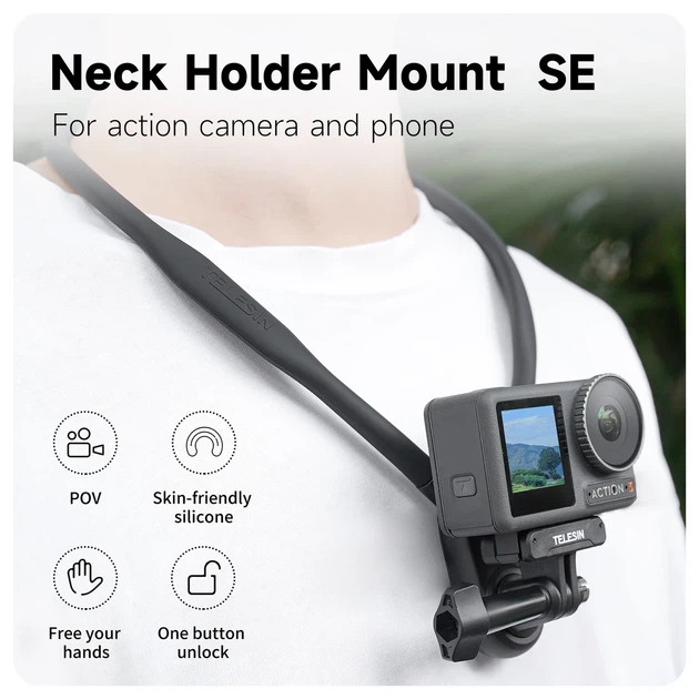 Магнитный держатель на шею TELESIN для GoPro и других экшн камер и смартфонов - изображение 8