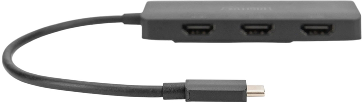 Adapter Digitus USB-C - 3 x HDMI Black (DS-45333) - obraz 3