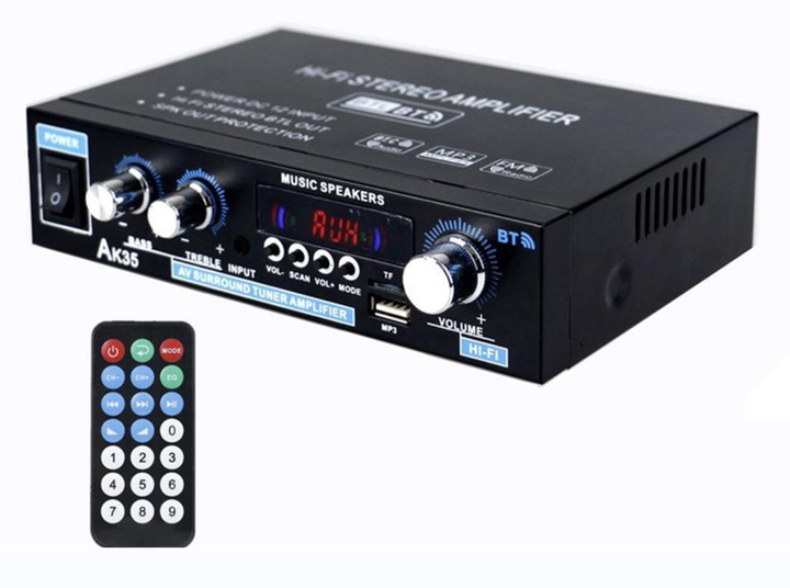 Аудио усилитель AK35 2x30Вт цифровой HIFI Усилитель мощности Bluetooth AUX USB FM TF cтерео 2.0 - изображение 2