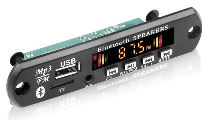 Аудиоплеер автомобильный 6-18В с Bluetooth 5.0 - USB, MP3, WAV, FM-радио, AUX, TF - Фото 8 Аудиоплеер автомобильный 6-18В с Bluetooth 5.0 - USB, MP3, WAV, FM-радио, AUX, TF - изображение 8