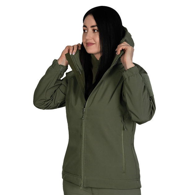 Демисезонная женская Куртка Camotec Stalker SoftShell олива размер M - изображение 1