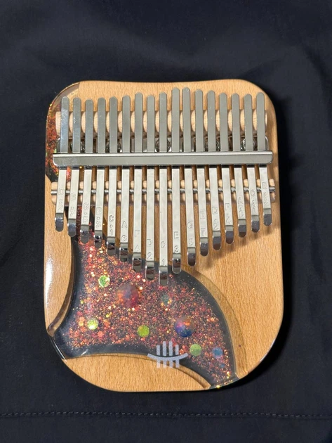 Калимба Музыкальный Инструмент Океан Жемчужина 17 key /язычков Kalimba White Queen Pearl - изображение 3