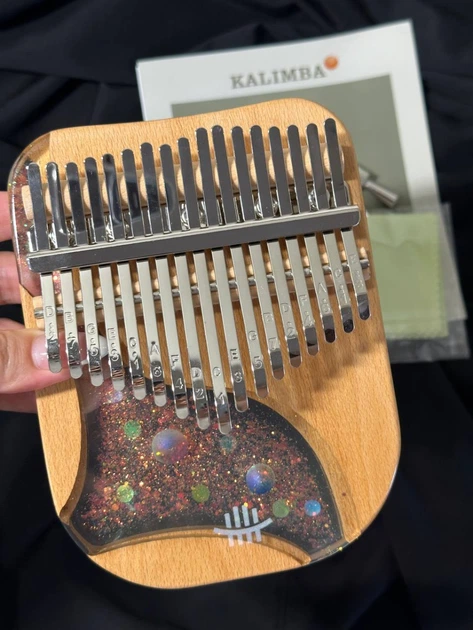 Калимба Музыкальный Инструмент Океан Жемчужина 17 key /язычков Kalimba White Queen Pearl - изображение 5