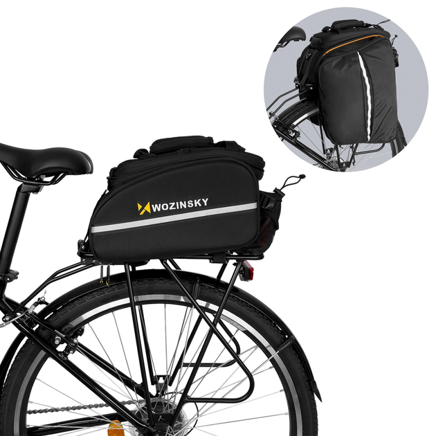 Велосумка Wozinsky WBB19BK на багажник 35 л Black (5907769300615) - зображення 9