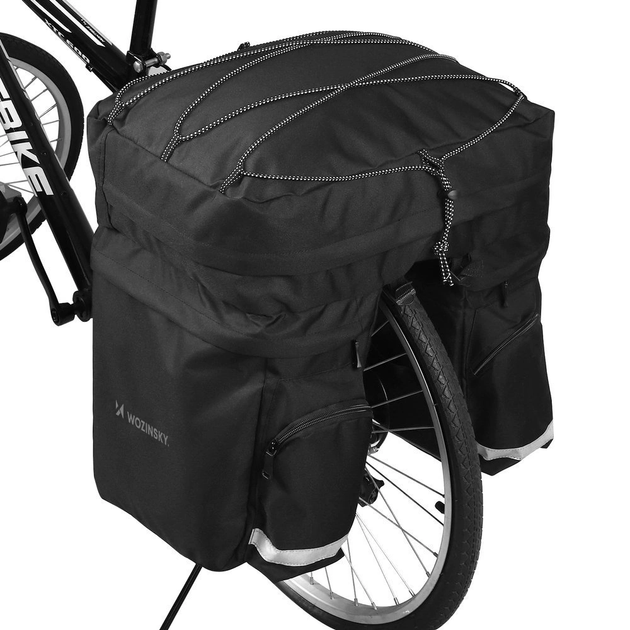 Велосумка Wozinsky WBB13BK на багажник 60 л Black (5907769300523) - зображення 4