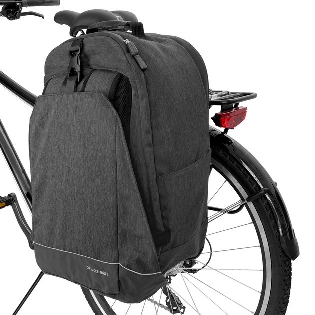 Torba rowerowa 2 w 1 Wozinsky plecak WBB33BK na bagaznik 30 l Black (5907769301360) - obraz 7