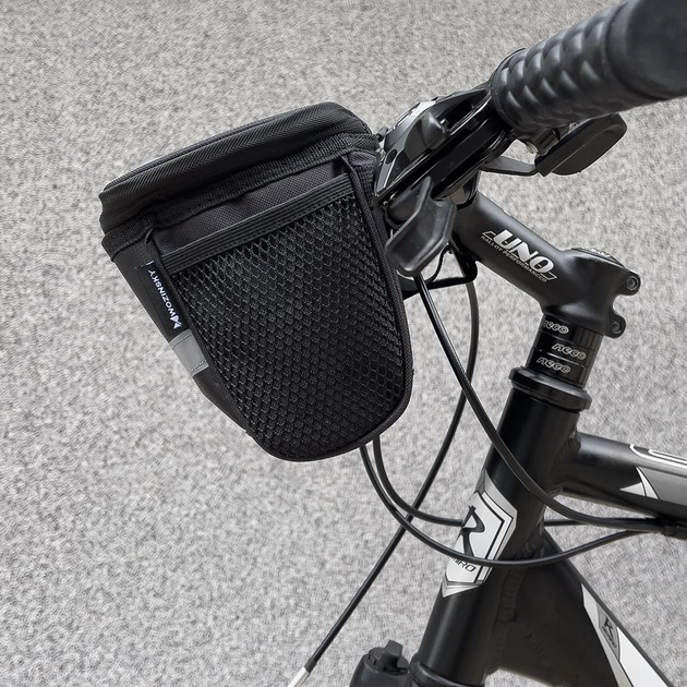 Велосумка Wozinsky WBB12BK на кермо з чохлом для телефону 2 л Black (5907769300516) - зображення 8