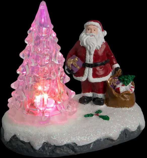Mikołaj z choinką Feeric Lights & Christmas LED 9.5 cm (3560238372005) - obraz 3