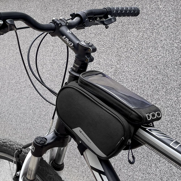 Велосумка Wozinsky WBB7BK на раму зі знімним чохлом для телефону до 6.5" 1.5 л Black (7426825366597) - зображення 10