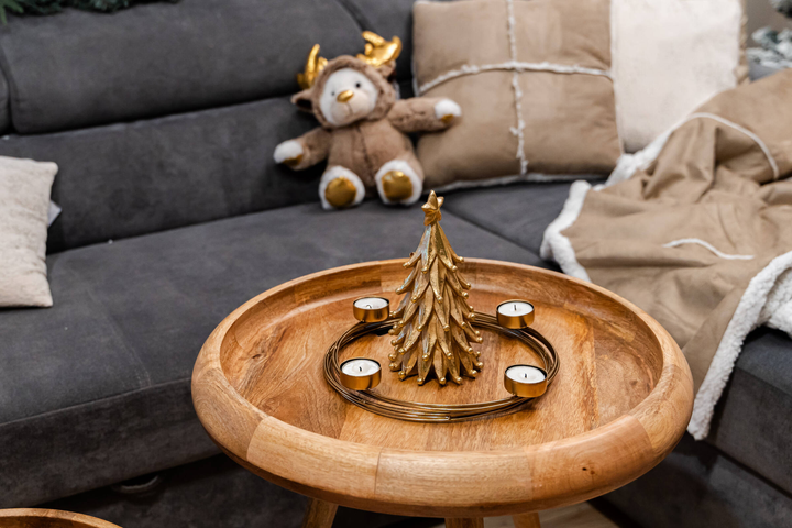 Декоративна різдвяна ялинка Home & Styling Collection 28 x 13 см Золота (8720573033442) - зображення 3