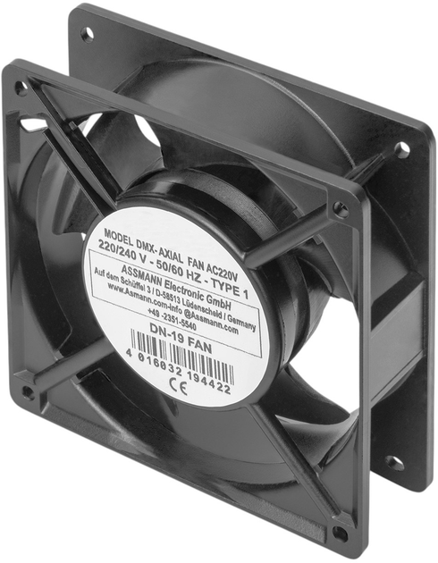 Wentylator do szaf serwerowych Digitus DN-19 FAN Black - obraz 2