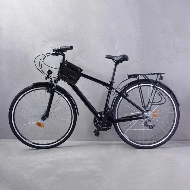 Велосумка Wozinsky WBB26BK на раму з чохлом для телефону 1.5 л Black (5907769301452) - зображення 5