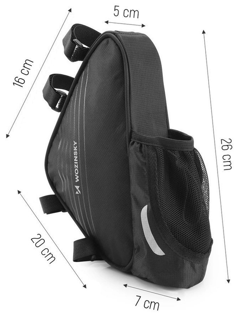 Torba rowerowa Wozinsky WBB25BK na ramę 1.5 l Black (5907769300653) - obraz 5