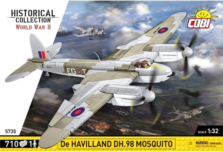 Klocki konstrukcyjne Cobi 5735 Samolot De Havilland DH-98 Mosquito 710 klocków (5902251057350) - obraz 1