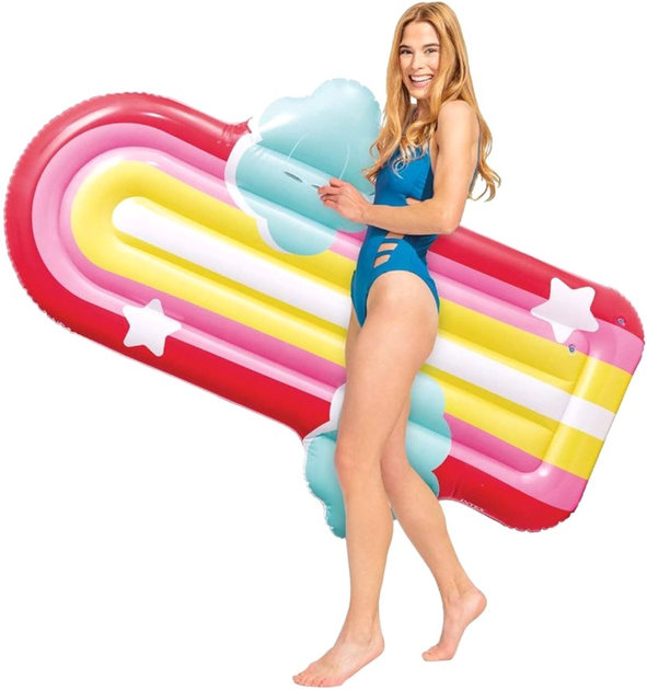 Dmuchany materac Intex Tęczowa chmurka 1.75 m x 1.17 m x 20 cm (6941057425849) - obraz 3
