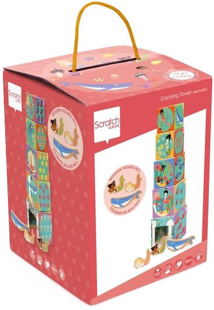 Piramidka edukacyjna Scratch z figurkami Ocean (5414561812296) - obraz 1