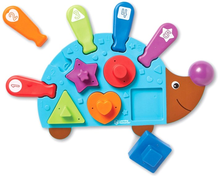 Sorter Learning Resources do nauki cyfr i kształtów Jeżyk (0765023891034) - obraz 3