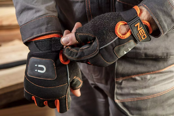 Рукавиці робочі захисні NEO Tools з магнітом без пальців розміром 10" GD014 (5907558462418) - зображення 6