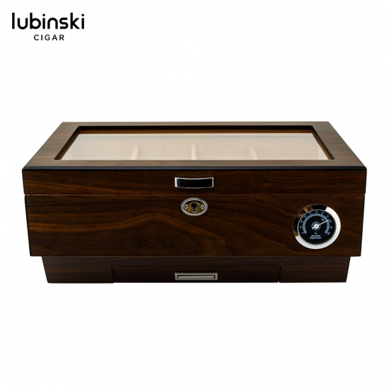 Х'юмідор для 25 сигар «Lubinski» Brown Cedar Wood - изображение 5